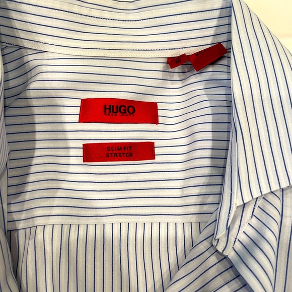 Light blue striped Hugo boss shirt - Picture 2 of 3